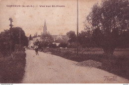 A17-47) GONTAUD - LOT ET GARONNE - VUE  SUR  ST - PIERRE - ANIMEE - HABITANTS - EN 1945 - ( 2 SCANS ) - Other & Unclassified