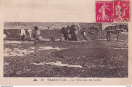 A15-14) VILLERVILLE - LE RAMASSAGE DES MOULES - EN 1937  - Villerville