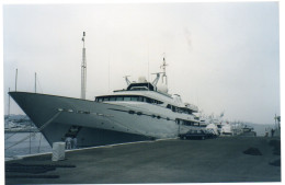 L - PHOTO ORIGINALE - BATEAU - ALPES MARITIMES - GOLFE JUAN - YACHT IL VAGABONDO - MARS 2000 - Bateaux