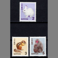 TT0767 Japan 2018 Animal Macaque Small White Rabbit Etc 3V MNH - Neufs