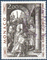 Monaco Poste Obl Yv: 876 Mi:1033 Albrecht Dürer Le Christ Devant Pilate (TB Cachet Rond) - Usados