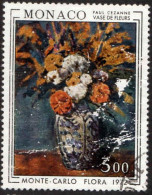 Monaco Poste Obl Yv: 886 Mi:1041 Monte-Carlo Flora Paul Cezanne Vase De Fleurs (cachet Rond) - Usati
