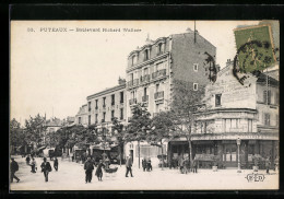 CPA Puteaux, Boulevard Richard Wallace, Personnes Et Boutiques  - Puteaux