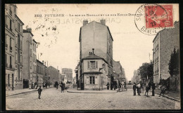 CPA Puteaux, La Rue De Neuilly Et La Rue Emile-Duclaux  - Puteaux