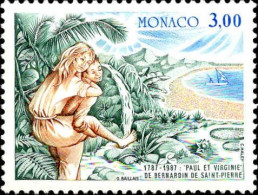 Monaco Poste N** Yv:1604 Mi:1834 Bernardin De Saint-Pierre Paul Et Virginie - Unused Stamps