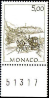 Monaco Poste N** Yv:1518 Mi:1739 Hubert Clerissi La Diligence Bord De Feuille - Unused Stamps