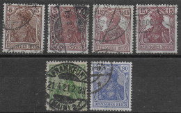 DR: MiNr. 140b+c, 142 B+c, 143b+c, Gestempelt, Teils BPP, Infla Berlin Geprüft - Used Stamps