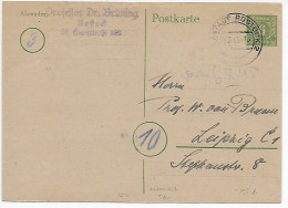 SBZ Ganzsache Rostock 1945 Nach Leipzig - Lettres & Documents