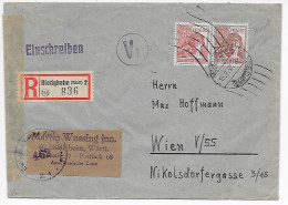 Bietigheim Einschreiben 1947 Nach Wien, Zensur: Stempel Falscheinstellung: 1937 - Brieven En Documenten