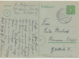 Ganzsache Schönberg Nach Hannover, 1945 - Lettres & Documents