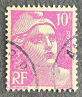 FRA0811.U15 - Marianne De Gandon - 10 F Lilac Used Stamp - 1948 - France YT 811 - 1945-54 Marianne De Gandon