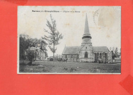 60 SARCUS Cpa Eglise Et Mairie - Other & Unclassified