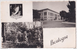 C20-92) BOULOGNE - L ' HOTEL DE  VILLE - LES JARDINS KAHN + BLASON - ( 1960 - 2 SCANS ) - Boulogne Billancourt