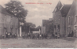 C20-21) BOURBERAIN (COTE D ' OR)  LA PLACE  - ( ANIMEE - HABITANTS - 2 SCANS ) - Autres & Non Classés