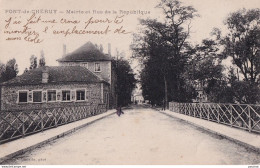 C18-38) PONT DE CHERUY (ISERE) LA MAIRIE ET RUE DE LA REPUBLIQUE - ( 2 SCANS ) - Pont-de-Chéruy