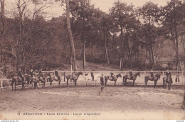 C17-33) ARCACHON (GIRONDE) ECOLE SAINT ELME -  LECON D EQUITATION - ( 2 SCANS ) - Arcachon