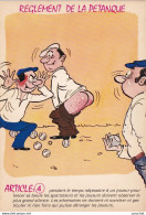 C14-  HUMOUR - REGLEMENT DE LA PETANQUE - ARTICLE 4 - LE SILENCE... - ( 2 SCANS )   - Humour