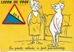 C8- HUMOUR - LECON DE CODE EN PENTE RELEVEE A FORT POURCENTAGE - 2 SCANS - Humour