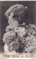 C1- BERGERET - FLEURS HIVER - FEMME - 1904 - 2 SCANS - Bergeret