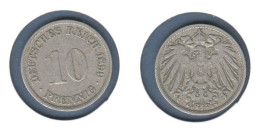 Allemagne 10 Pfennig 1899 F, Type Ll, KM# 12, Deutsches Reich, - 10 Pfennig