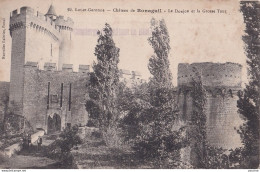 S14-47) BONAGUIL (LOT ET GARONNE) CHATEAU - LE DONJON ET LA GROSSE TOUR - ( PETITE ANIMATION - PERSONNAGES - 2 SCANS )  - Other & Unclassified