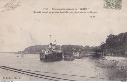 BORDEAUX - LANCEMENT DU CUIRASSE LA VERITE EN ACHEVEMENT AU PONTON DES ATELIERS ET CHANTIERS DE LA GIRONDE -2 SCANS - Bordeaux