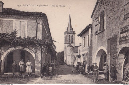 S12-40) SAINT JUSTIN (LANDES) RUE DE  L ' EGLISE - ( ANIMEE - HABITANTS - 2 SCANS ) - Other & Unclassified