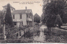 38) CESSIEU (ISERE) LES BORDS DE LA BOURBRE ET ECOLE DE GARCONS - ( ANIMEE - ECOLIERS - 2 SCANS ) - Other & Unclassified