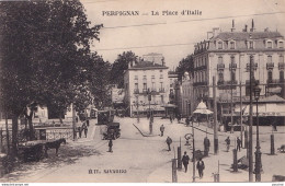  S23-66) PERPIGNAN - LA PLACE  D ' ITALIE  - ( 2 SCANS ) - Perpignan