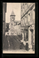 CPA Asnières, La Rue De L`Eglise  - Autres & Non Classés