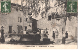 FR11 DAVEJEAN - Palau 5 - Fontaine De La Place - Animée - Belle - Otros & Sin Clasificación