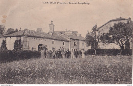 F14-88) CHATENOIS (VOSGES)  ROUTE DE LONGCHAMP  - ( ANIMEE - HABITANTS - 2 SCANS ) - Chatenois