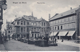 F10- BINGEN AM RHEIN - MARKTPLATZ   - ( ANIMEE - MARCHE - ETALS - 2 SCANS ) - Bingen