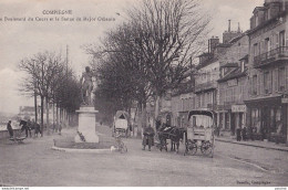 F7-60) COMPIEGNE - LE BOULEVARD DU COURS ET LA STATUE DU MAJOR OTHENIN - ( ANIMATION - 2 SCANS ) - Compiegne