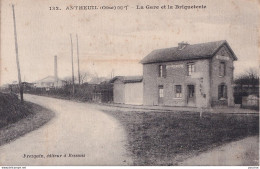 F1-60) ANTHEUIL (OISE)  LA GARE ET LA BRIQUETERIE  - ( 2 SCANS   )  - Other & Unclassified