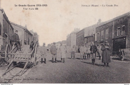 F1-55) SOUILLY (MEUSE) LA GRANDE RUE - LA GRANDE GUERRE  1914 - 1915 - ( ANIMATION - 2 SCANS   )  - Autres & Non Classés