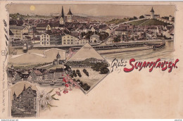 F20- GRUSS AUS SCHAFFHAUSEN - LITHO - ( 2 SCANS ) - Sonstige & Ohne Zuordnung