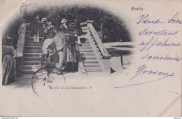 F20-75) PARIS - JARDIN D ' ACCLIMATATION -  ELEPHANT LE DEPART  - 1902 - ( 2 SCANS ) - Parken, Tuinen