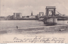 B14-13) VUE DU PONT DU RHONE ET DE TARASCON  - 1902 - ( 2 SCANS ) - Tarascon