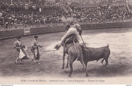 33) LANGON - CORRIDA DE MUERTA - SUERTE DE VARAS - COURSE ESPAGNOLE - TRAVAIL DE PIQUE - EDIT. GAUTREAU - 2 SCANS - Langon