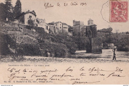 B4- 64) SAUVETERRE DE BEARN - LE VIEUX PONT - ( ANIMEE - EDIT.  G. PONDARRE ET FILS , ORTHEZ - 1903 ) - Sauveterre De Bearn