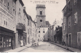 B2-70) VESOUL RUE DE LA RESSORTE ET TOUR DE L ' EGLISE - ( ANIMEE - HABITANTS - 2 SCANS ) - Vesoul