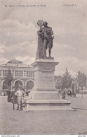 B20-40) DAX - STATUE DE BORDA ET LA HALLE  - ( ANIMEE - 2 SCANS ) - Dax