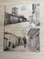 St Ciers Du Taillon  La Grande Rue Et L'église  En 1905 ( 17) - Other & Unclassified
