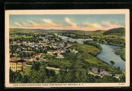 AK Endicott, NY, View Along Susquehanna River From Round Top  - Sonstige & Ohne Zuordnung