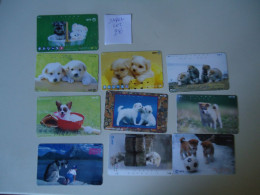 JAPAN  USED NNT TICKETS METRO BUS TRAINS CARDS    LOT OF 10   FREE SHIPPING DOG DOGS - Japon