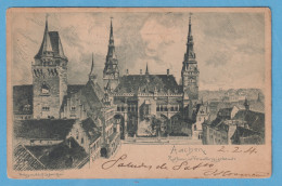 1263 GERMANY ALEMANIA AACHEN RATHAUS MIT VERWALTUNG GRBAUDE RARE POSTCARD - Aachen