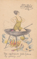 13346-1° APRILE-UNE APPETISSANTE PETITE FRITURE-ILLUSTRATORE SANTINI-FP - 1er Avril - Poisson D'avril