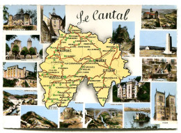 LE CANTAL Carte Géographique Et Multivues - Other & Unclassified