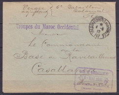 Maroc - L. Franchise Militaire "Troupes D'occupation Du Maroc Occidental" Càd TRESOR ET POSTES Aux ARMEES /4-5-1916/ FEZ - Covers & Documents